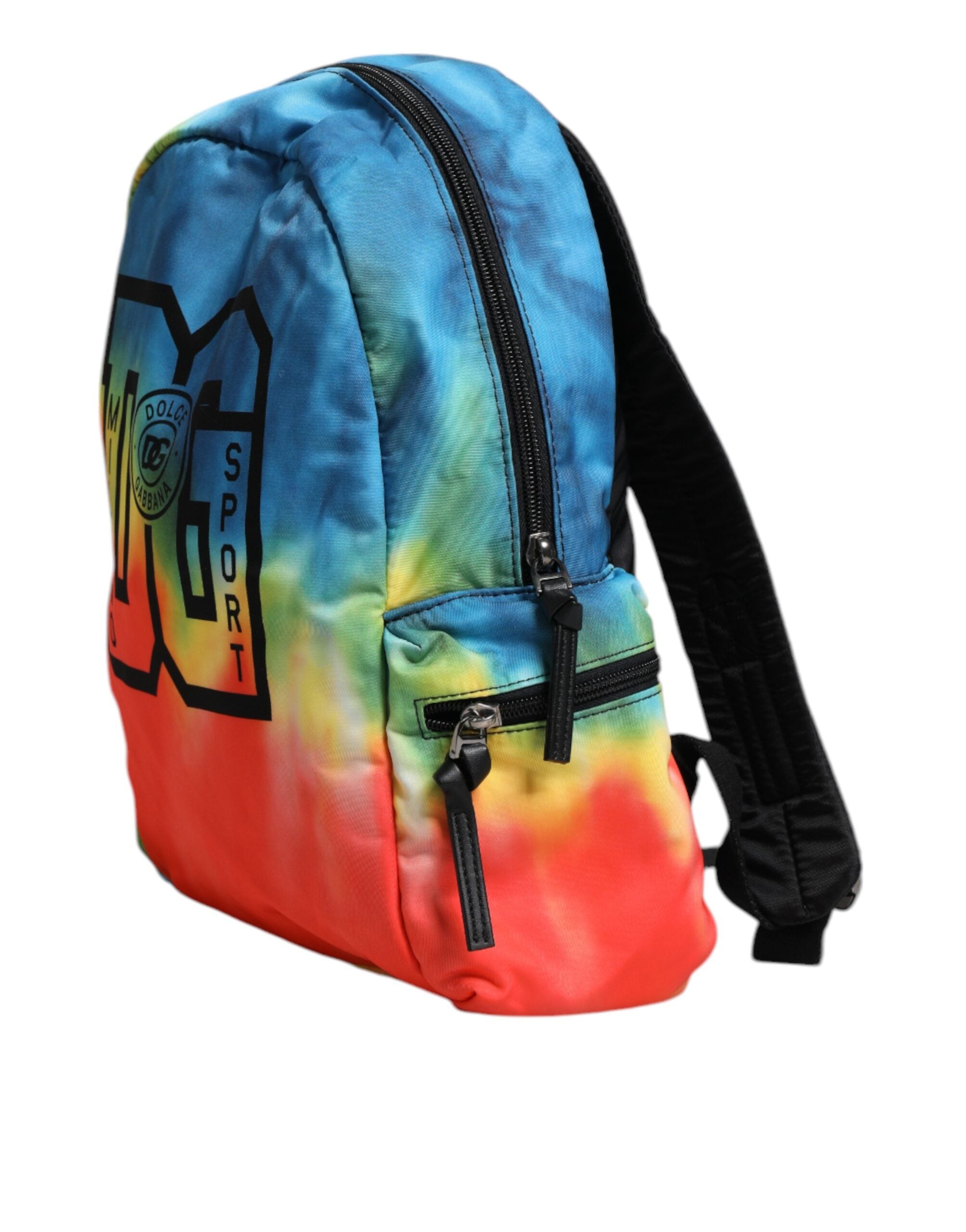 Dolce &amp;amp; Gabbana flerfärgad tie dye nylon med logotyptryck för barn ryggsäck