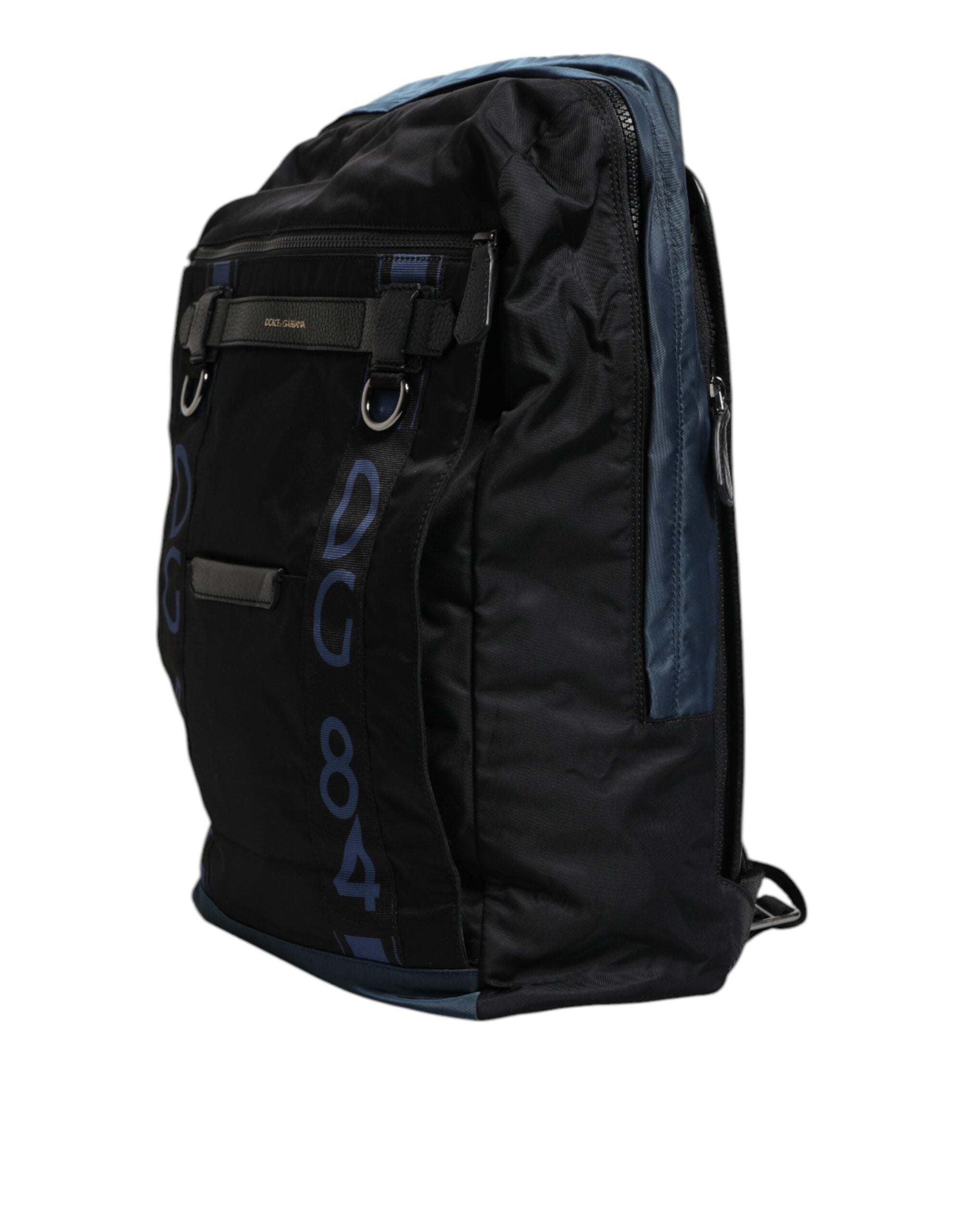 Dolce &amp;amp; Gabbana svart nylon DG-logotyp skolryggsäck