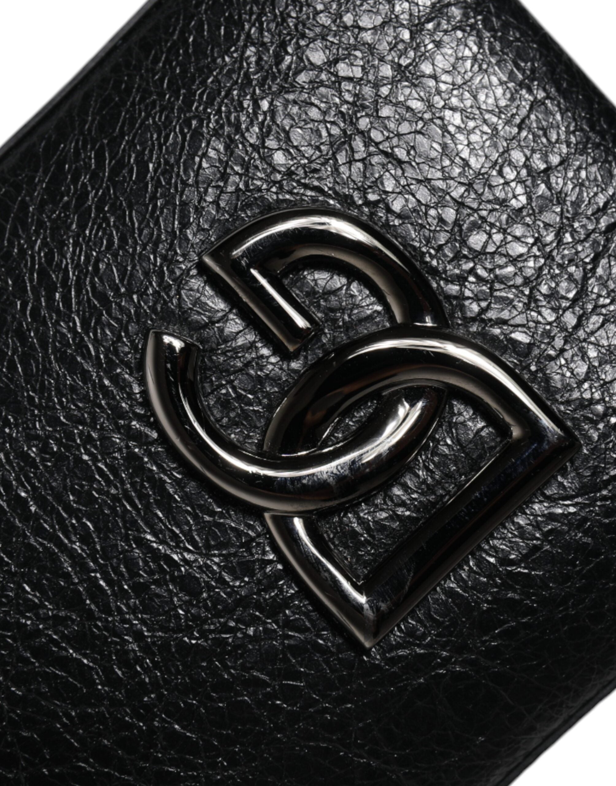 Dolce &amp;amp; Gabbana svart läderväska med axelrem och kedja