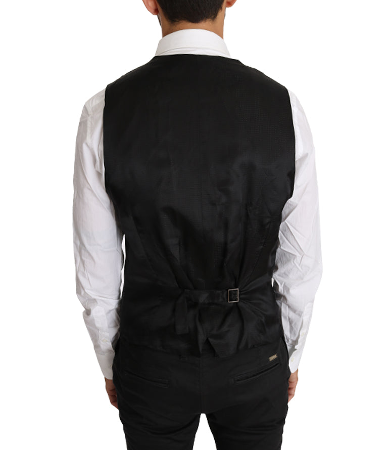 Dolce &amp;amp; Gabbana Grå Enfärgad Väst i 100 % Ull