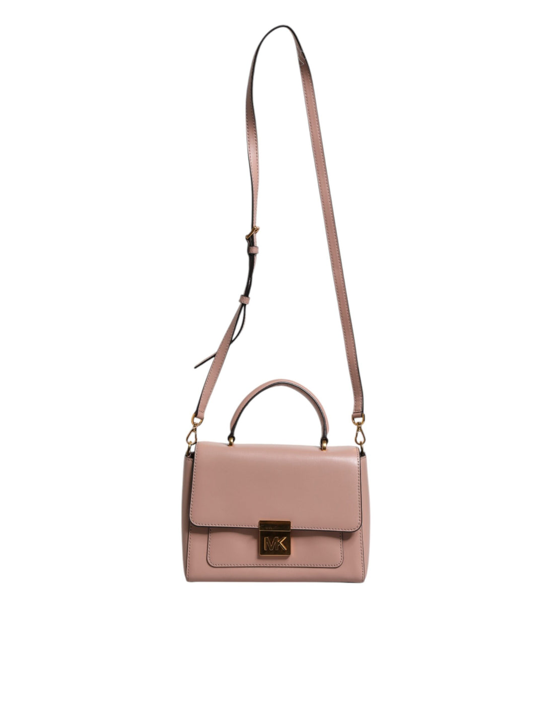 Michael Kors rosa läderväska med logotyp och platta – MINDY-axelväska