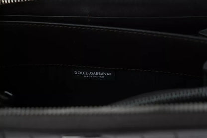 Dolce &amp;amp; Gabbana Brun Exotisk Läder Continental Clutch Plånbok Med Dragkedja Runt
