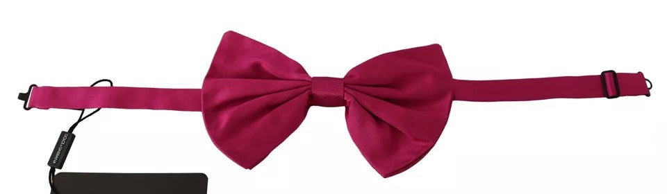 Dolce &amp;amp; Gabbana Rosa Sidenfluga Med Justerbar Halsringning Herr