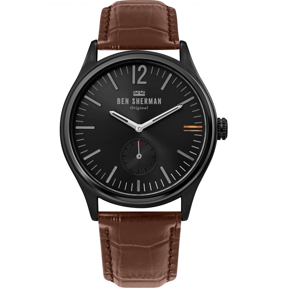 Ben Sherman brun läderklocka