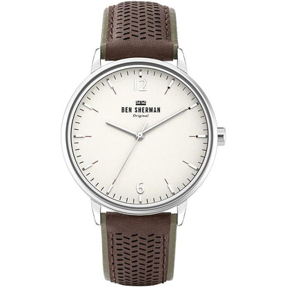 Ben Sherman brun läderklocka