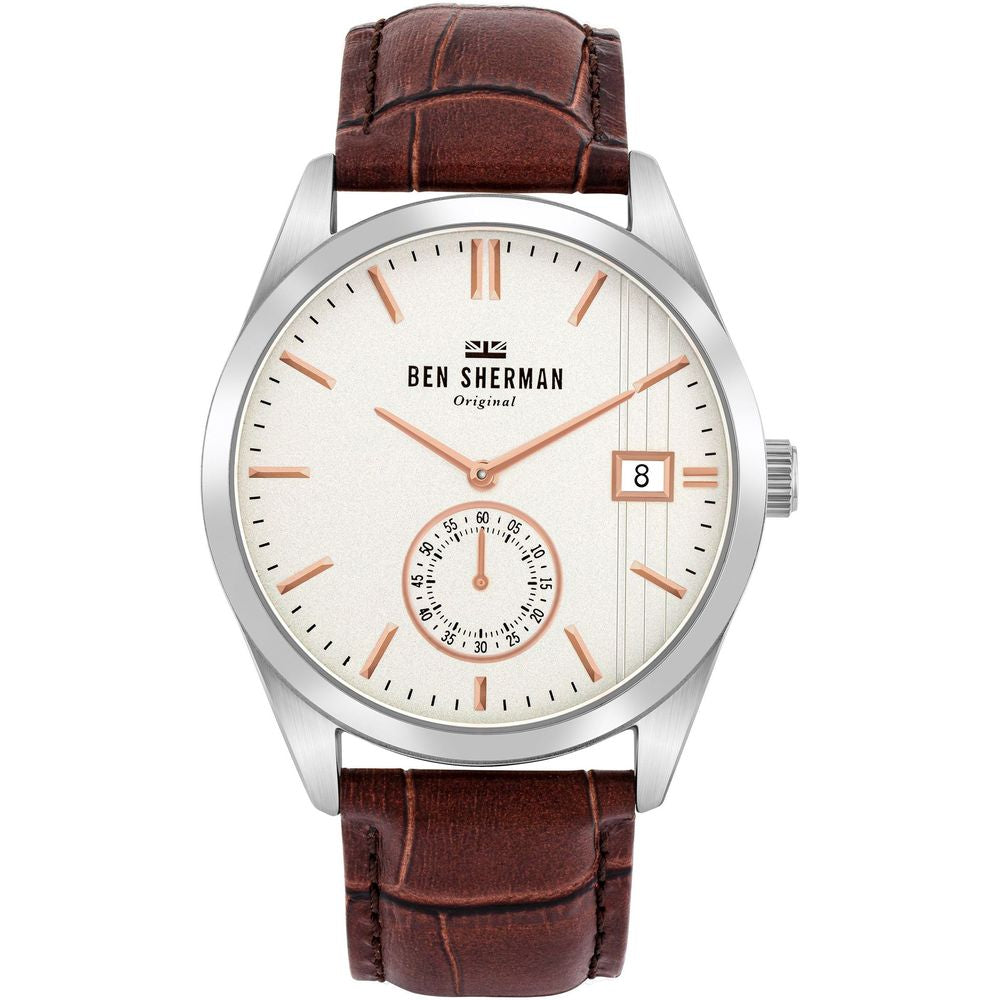 Ben Sherman brun läderklocka