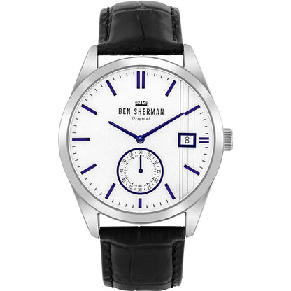 Ben Sherman svart läderklocka