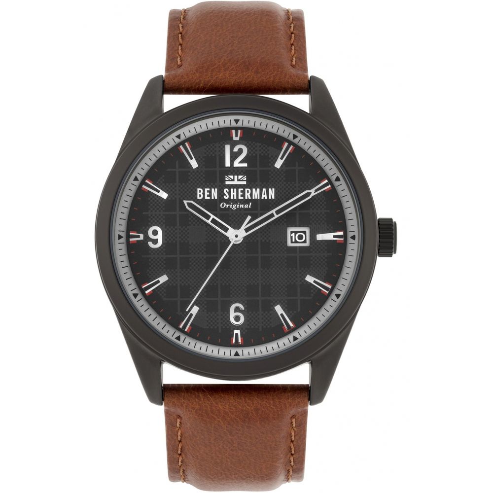 Ben Sherman brun läderklocka