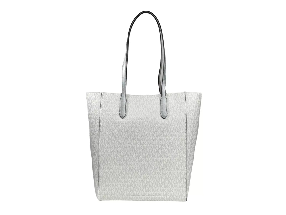 Michael Kors Vincent med korthållare Stor tygväska Silver