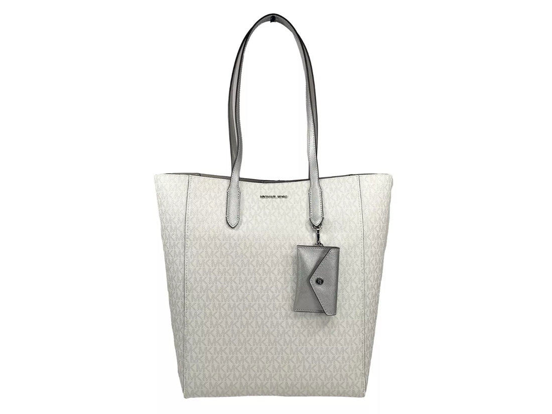 Michael Kors Vincent med korthållare Stor tygväska Silver