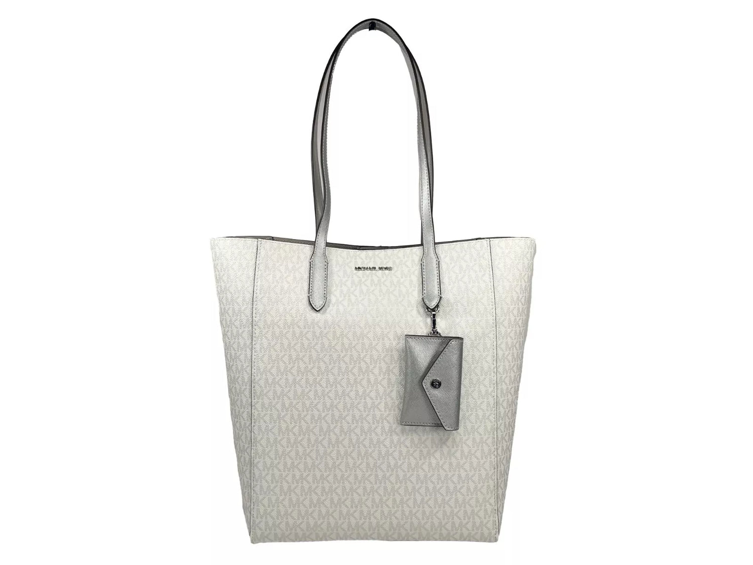 Michael Kors Vincent med korthållare Stor tygväska Silver