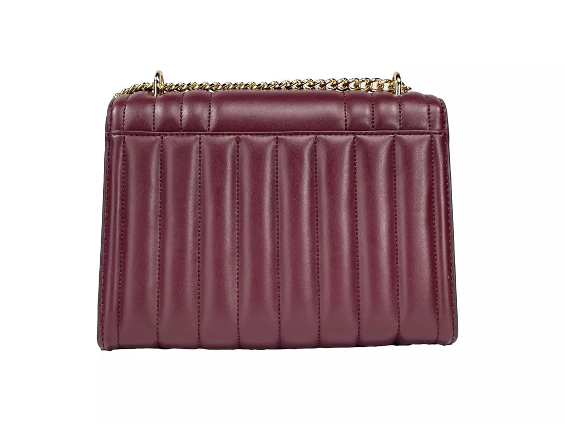 Michael Kors Whitney Medium Chain Axelklaff Crossbody Oxblood