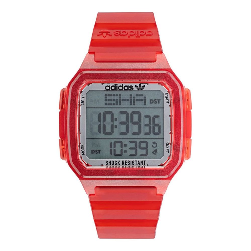 Adidas röd hartsklocka