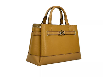 Michael Kors Reed Liten Läderväska med Bälte Axelremsväska Brun