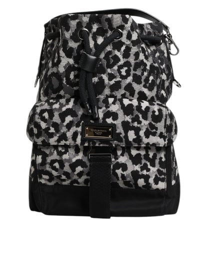Dolce &amp;amp; Gabbana Multicolor Leopard Jacquard Hobo Crossbody Borse Bag