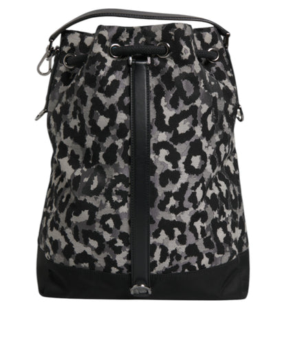 Dolce &amp;amp; Gabbana Multicolor Leopard Jacquard Hobo Crossbody Borse Bag