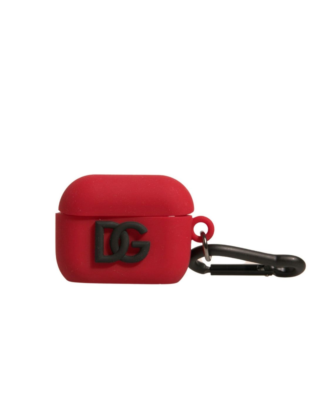 Dolce &amp;amp; Gabbana Rött Silikongummifodral med Präglad Logotyp och Airpods-motiv