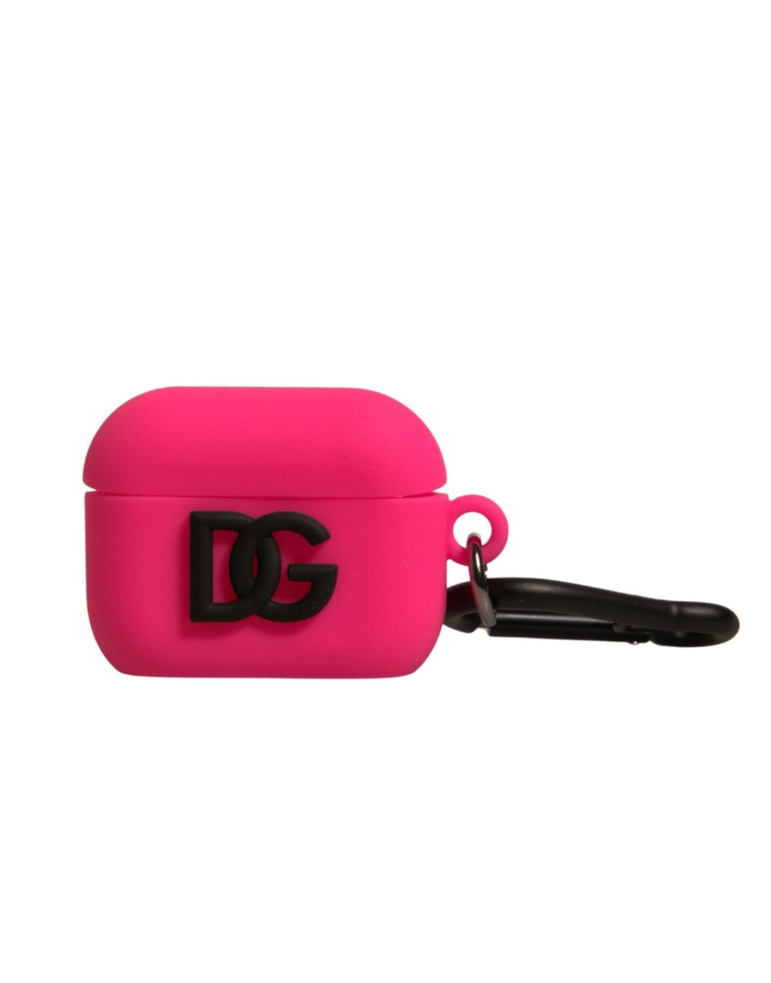 Dolce &amp;amp; Gabbana Rosa Silikongummifodral med Präglad Logotyp och Airpods-motiv