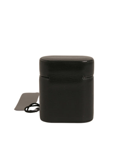 Dolce &amp;amp; Gabbana Svart PVC-logotypfodral med flipfodral till Airpods