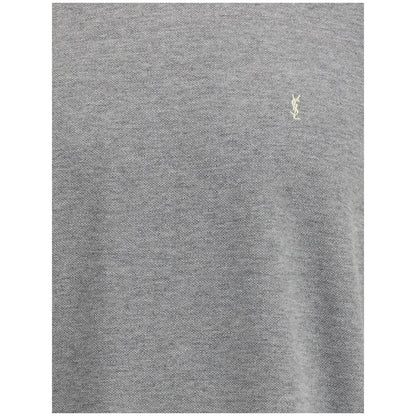 Saint Laurent grå bomulls-t-shirt i överdimensionerad storlek