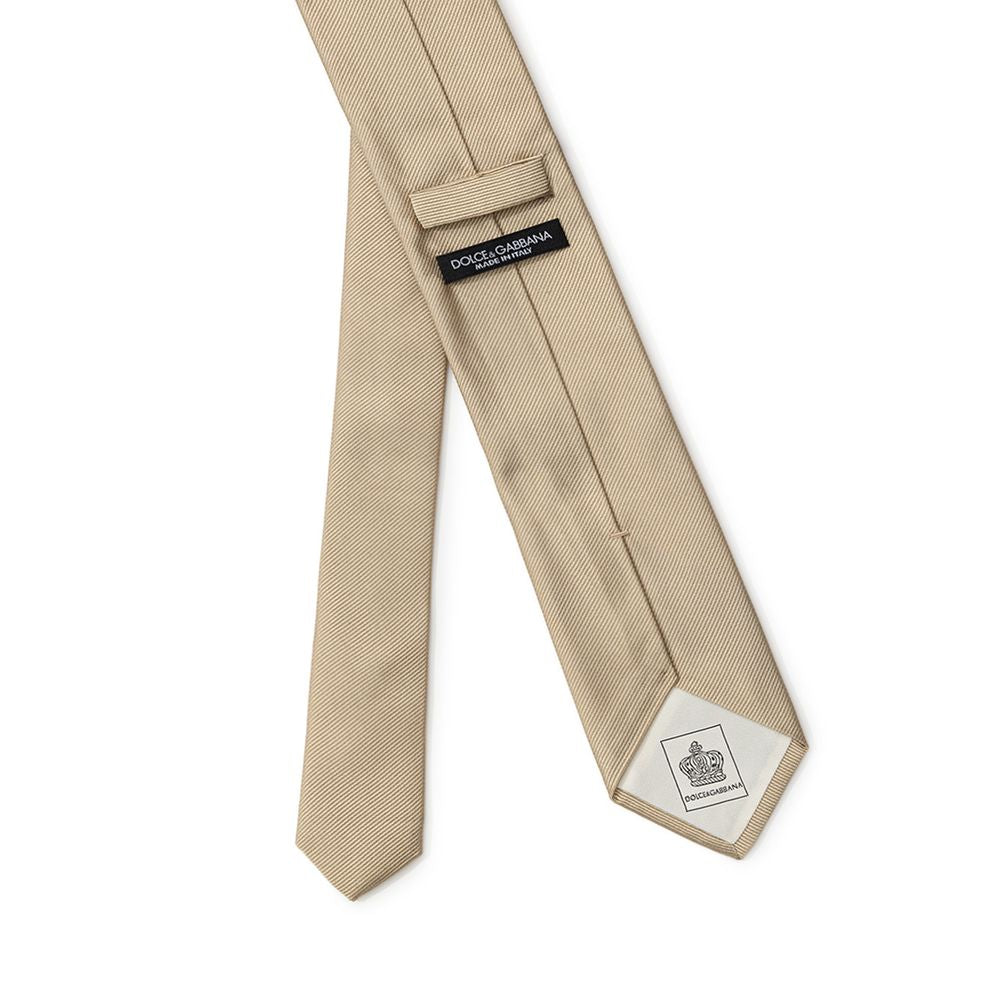 Dolce &amp;amp; Gabbana Guldfärgade Sidenslipsar &amp;amp; Fluga