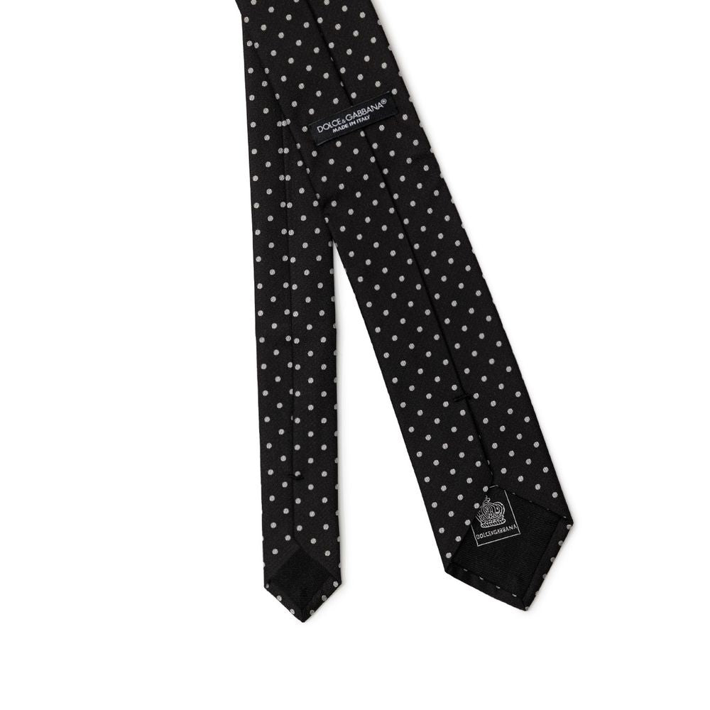 Dolce &amp;amp; Gabbana Svarta Sidenslipsar &amp;amp; Fluga