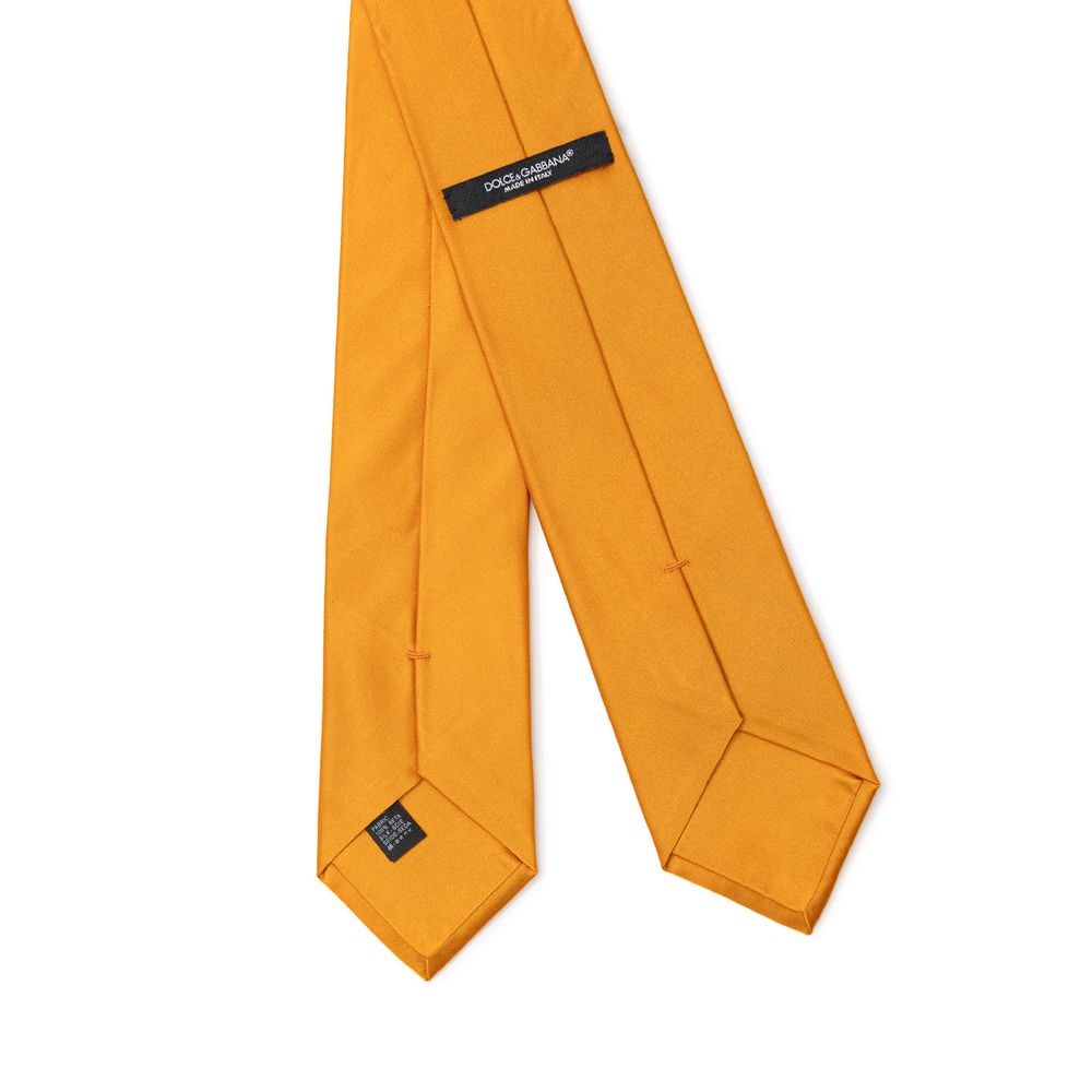 Dolce &amp;amp; Gabbana Orange Sidenslipsar &amp;amp; Fluga