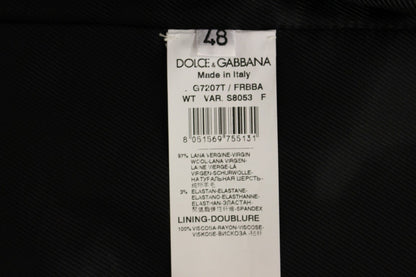 Dolce &amp;amp; Gabbana Svart randig ullväst med logotyp
