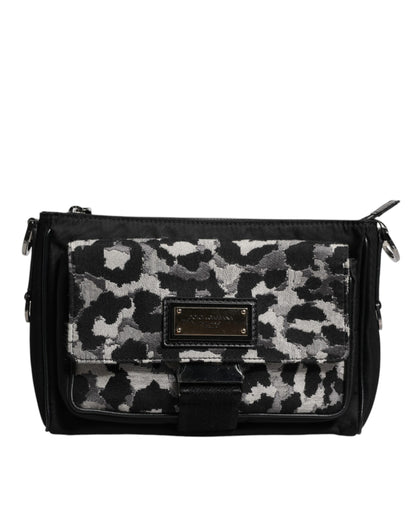 Dolce &amp;amp; Gabbana flerfärgad leopardfärgad jacquard axelväska