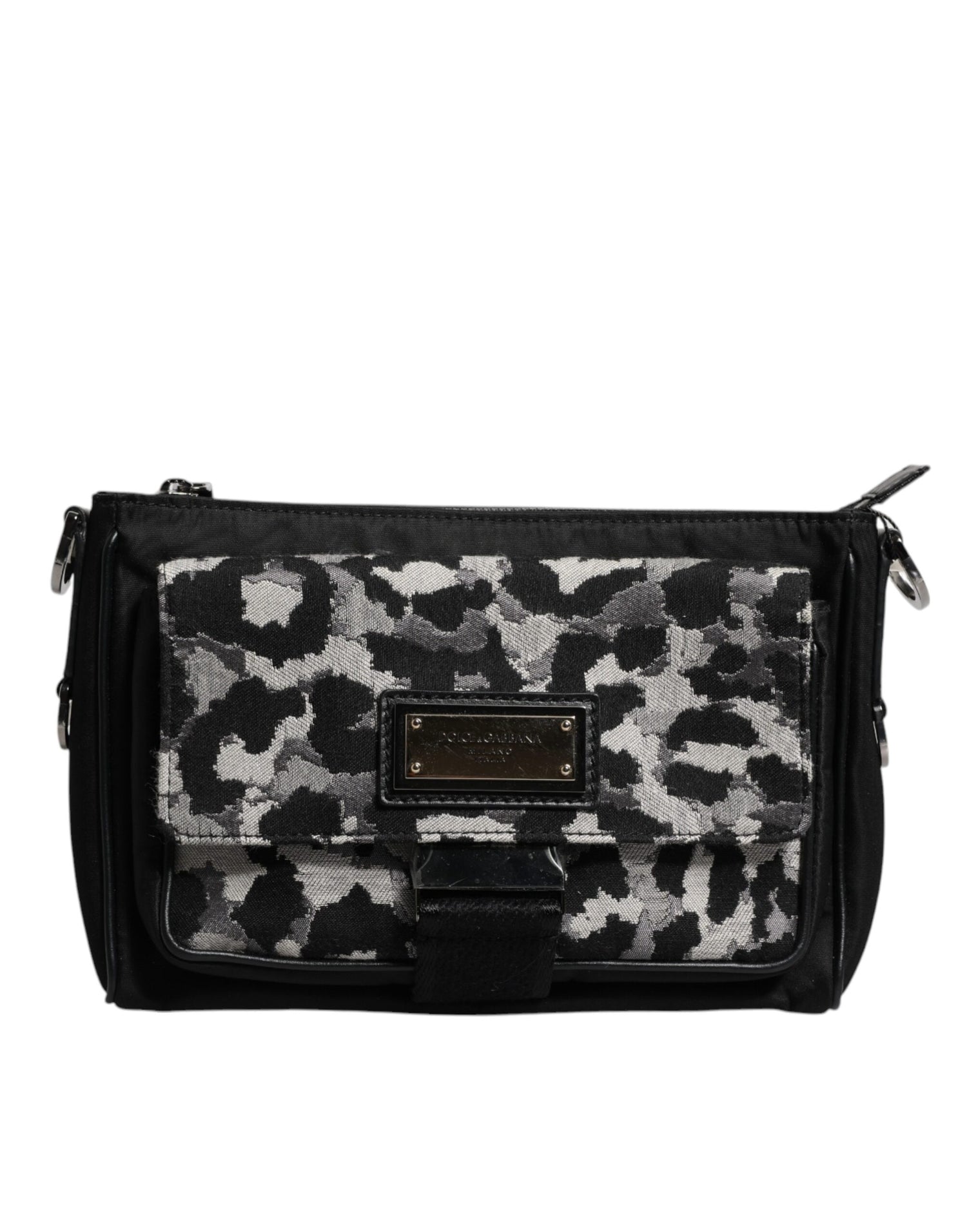 Dolce &amp;amp; Gabbana flerfärgad leopardfärgad jacquard axelväska
