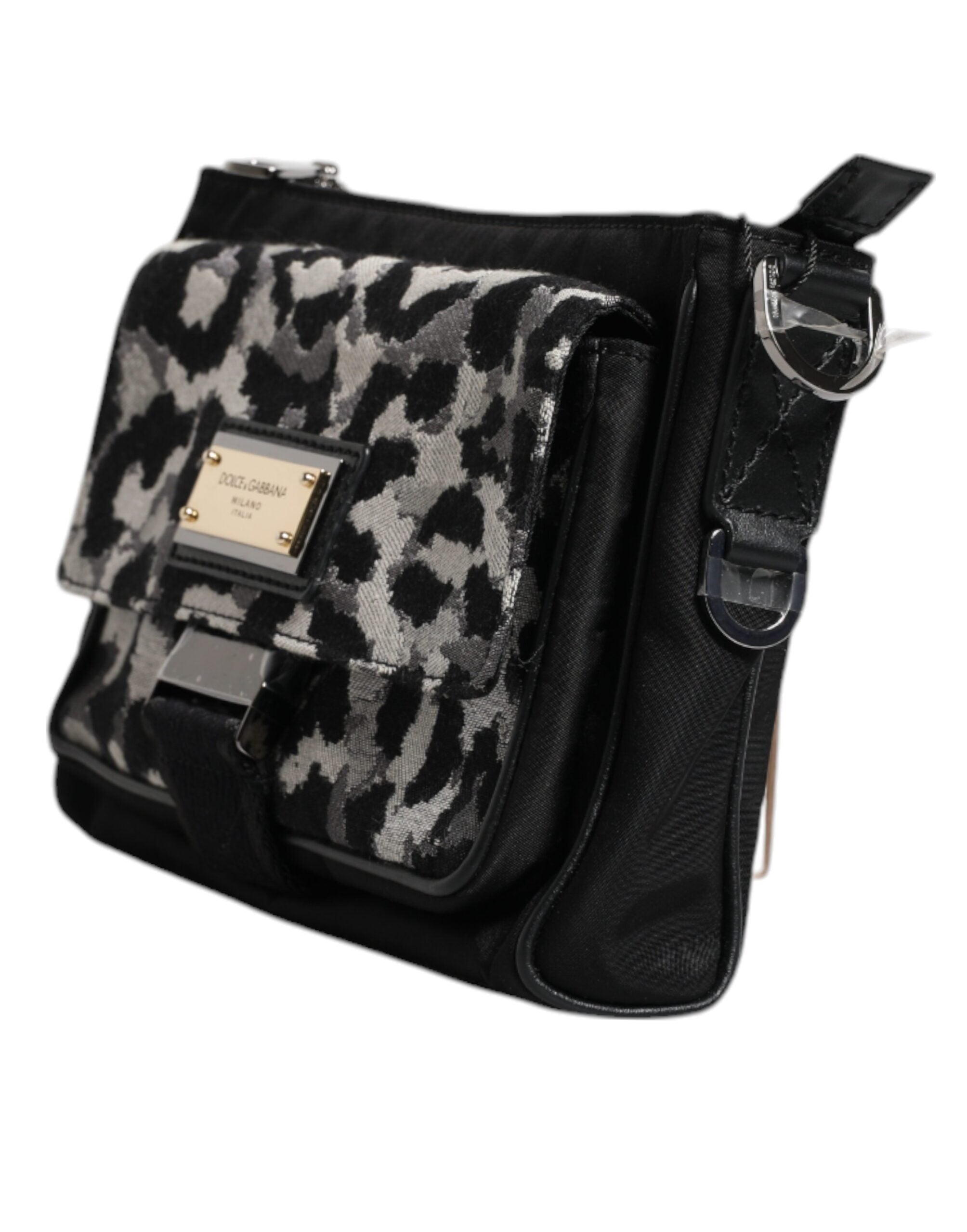 Dolce &amp;amp; Gabbana flerfärgad leopardfärgad jacquard axelväska