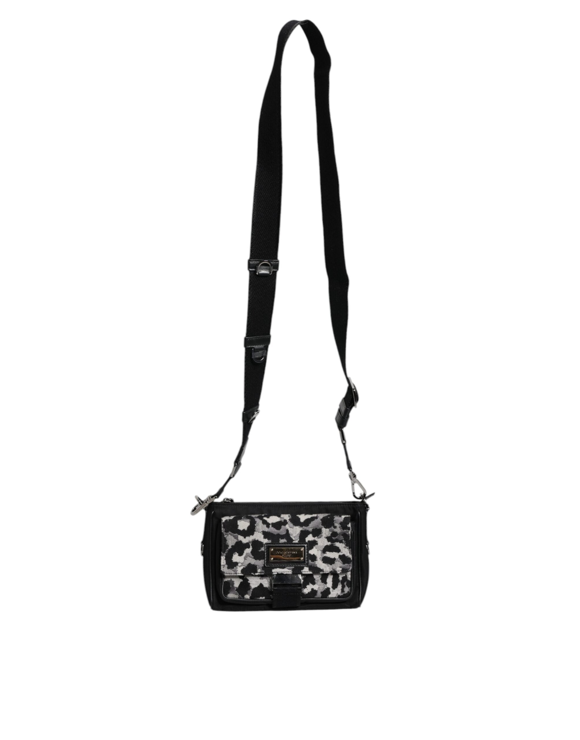 Dolce &amp;amp; Gabbana flerfärgad leopardfärgad jacquard axelväska