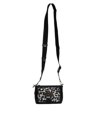 Dolce &amp;amp; Gabbana flerfärgad leopardfärgad jacquard axelväska