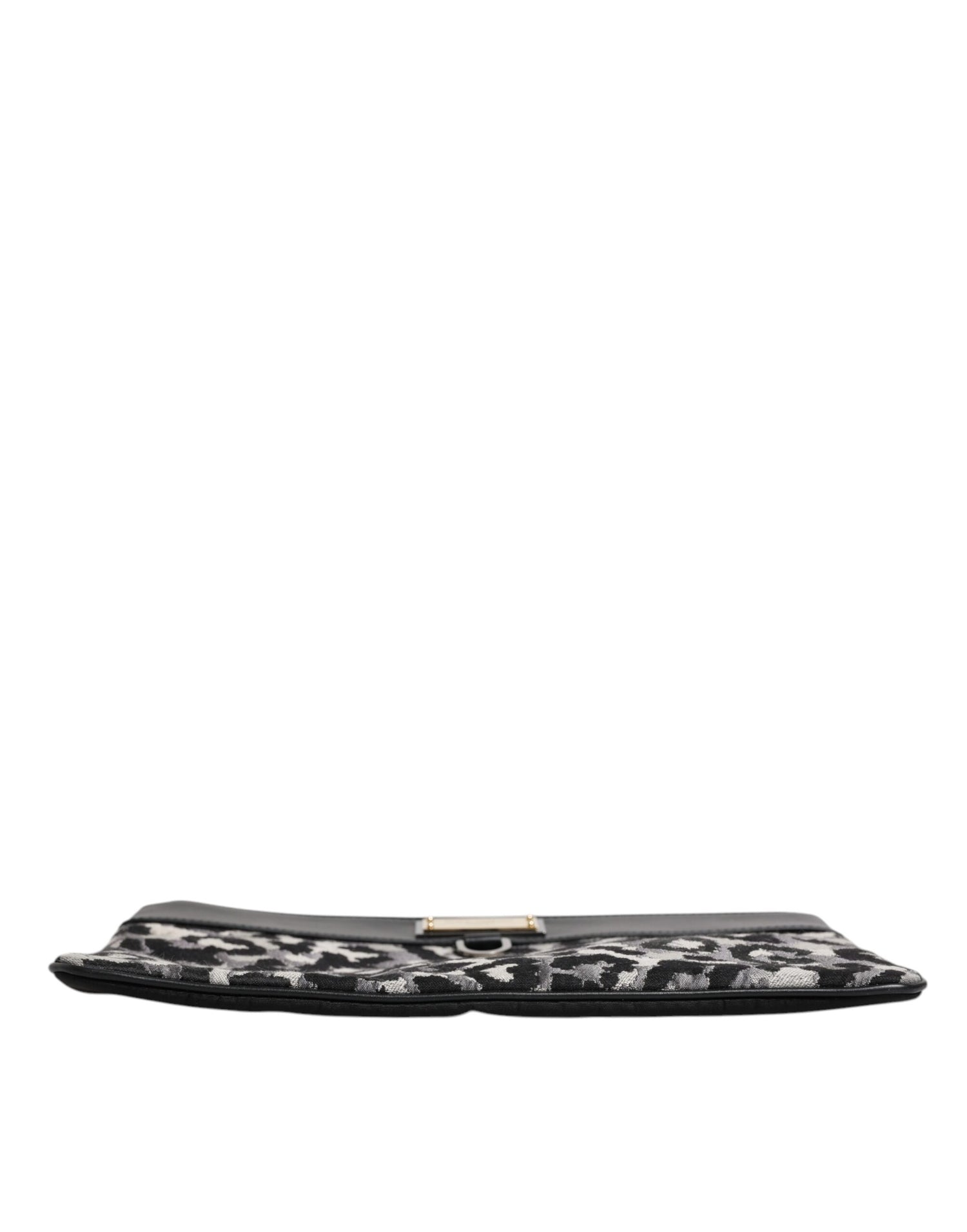 Dolce &amp;amp; Gabbana Flerfärgad Leopard Jacquard Logotypplack Herrväska