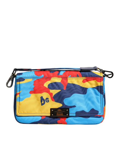 Dolce &amp;amp; Gabbana flerfärgad kamouflage nylon axelväska