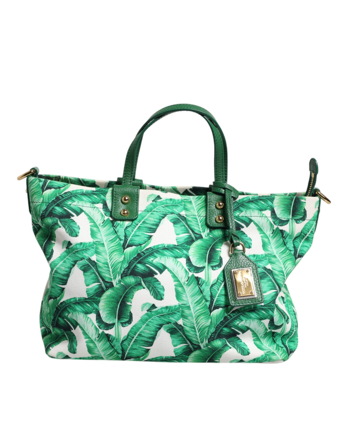 Dolce &amp;amp; Gabbana Grön Canvas Botanisk Trädgård Dam Toteväska