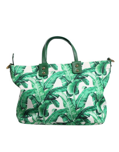 Dolce &amp;amp; Gabbana Grön Canvas Botanisk Trädgård Dam Toteväska
