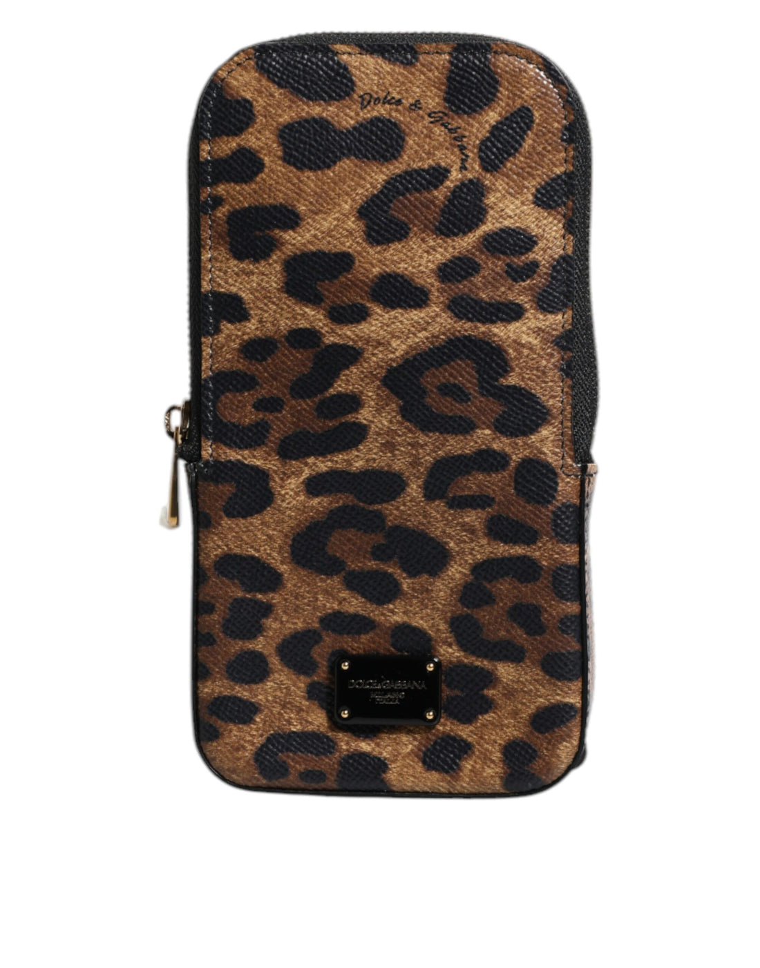 Dolce &amp;amp; Gabbana Brun Leopardmönstrad Dauphine Läderplånbok med Dragkedja