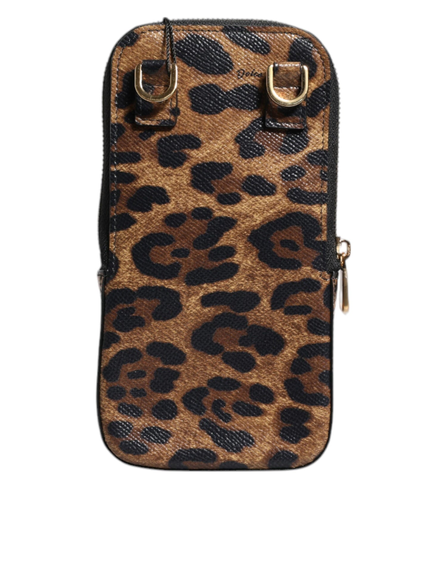 Dolce &amp;amp; Gabbana Brun Leopardmönstrad Dauphine Läderplånbok med Dragkedja