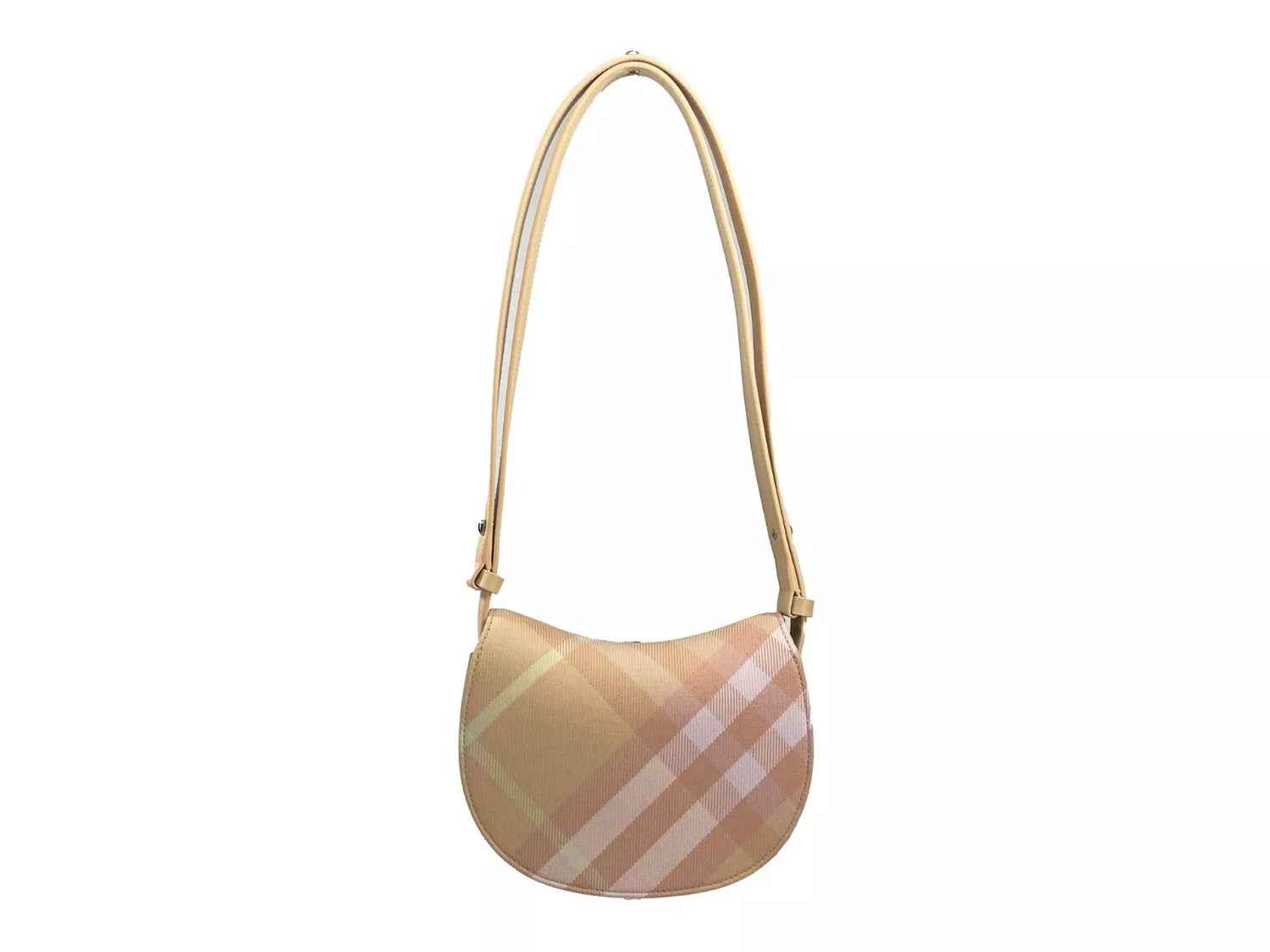 Burberry Mini Check Gunghäst Axelremsväska Persika