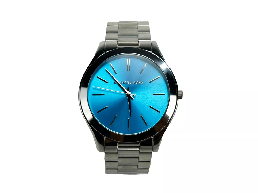 Michael Kors Slim Runway Rostfritt Stål Klocka Blå Silver MK3292