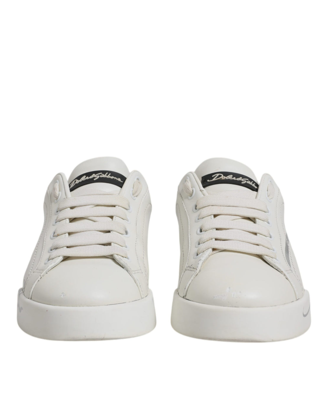 Dolce &amp;amp; Gabbana Vita Svarta Logotyp Portofino Herr Sneakers Skor