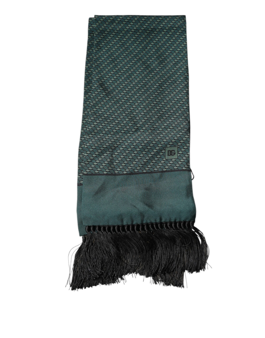 Dolce &amp;amp; Gabbana Mörkgrön Fantasy Fringes Halsduk