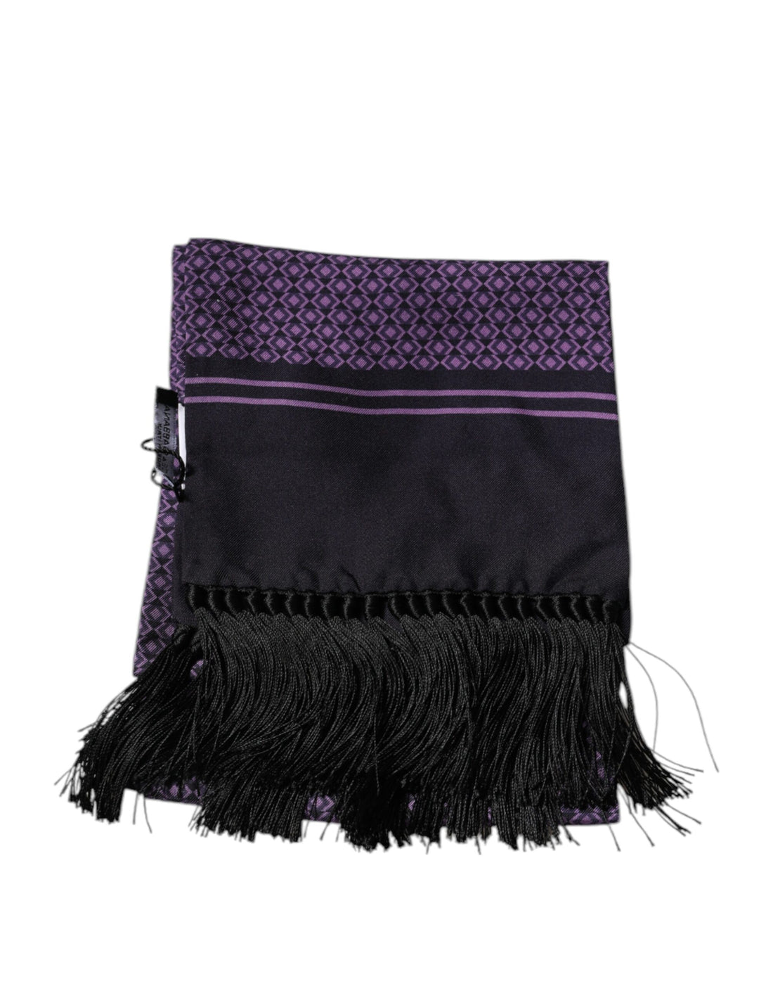 Dolce &amp;amp; Gabbana – Lila fantasi – Sidenfransar – Halsduk med omlott