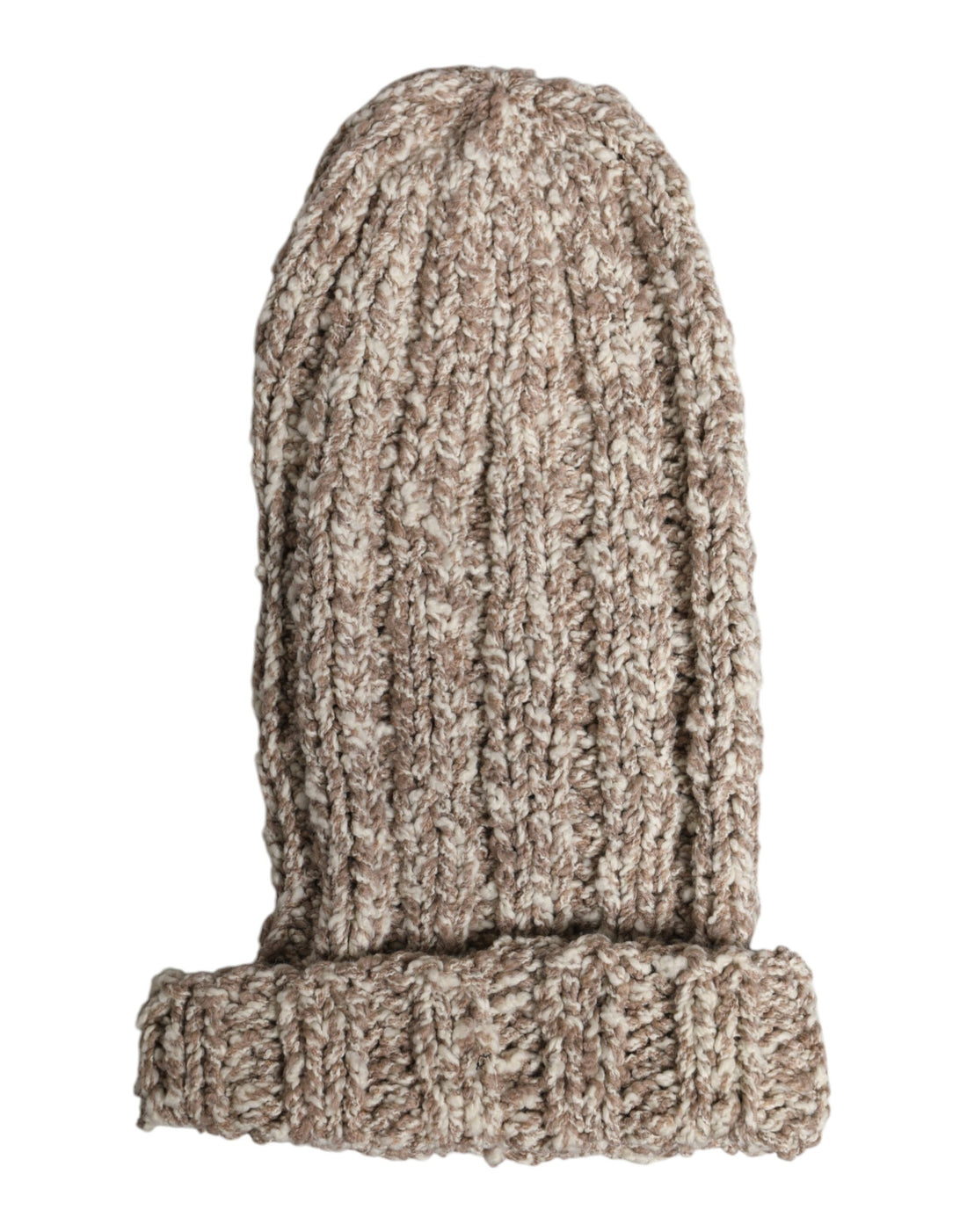Dolce &amp;amp; Gabbana Beige Stickad Skidmask i Ull Balaklava