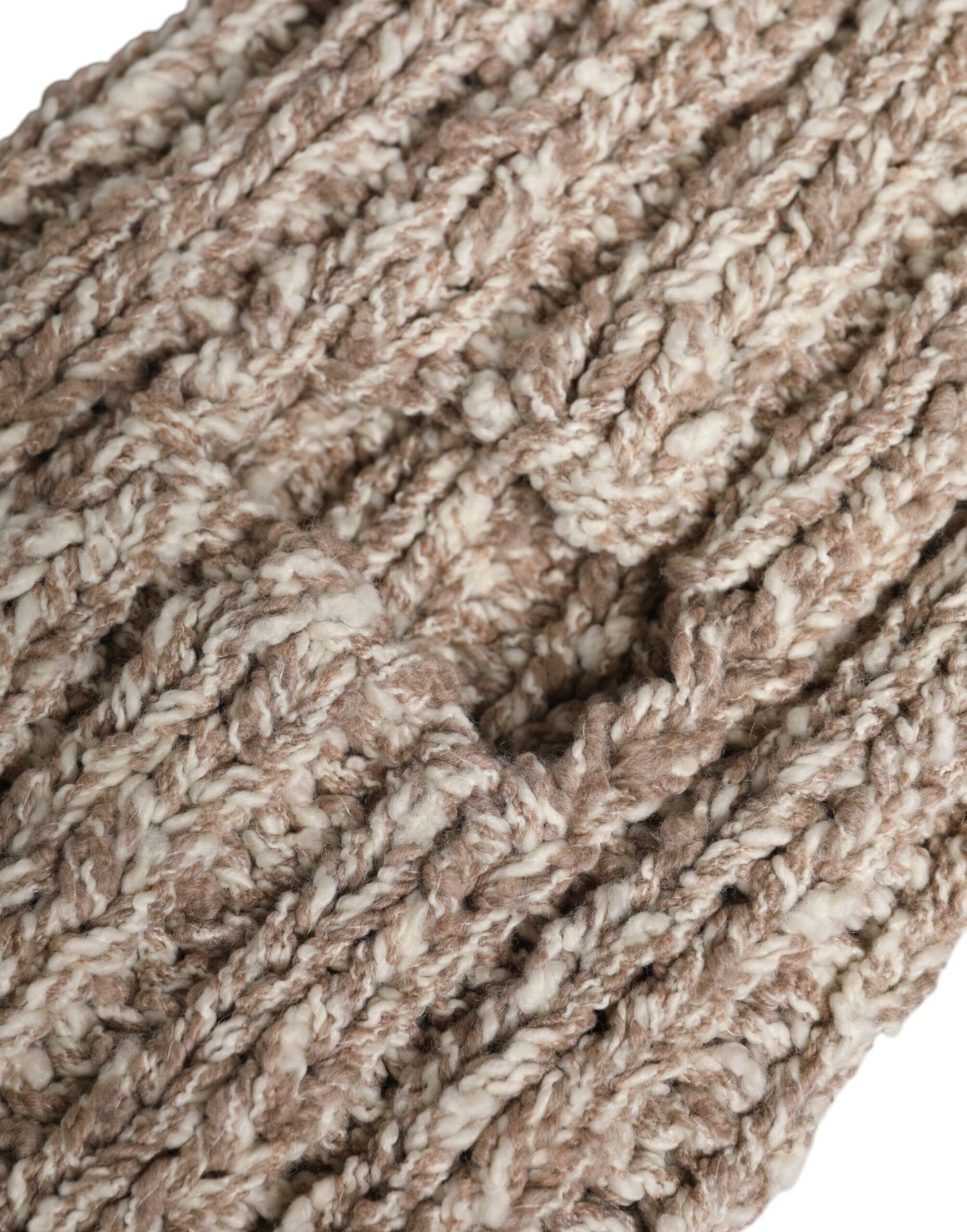 Dolce &amp;amp; Gabbana Beige Stickad Skidmask i Ull Balaklava