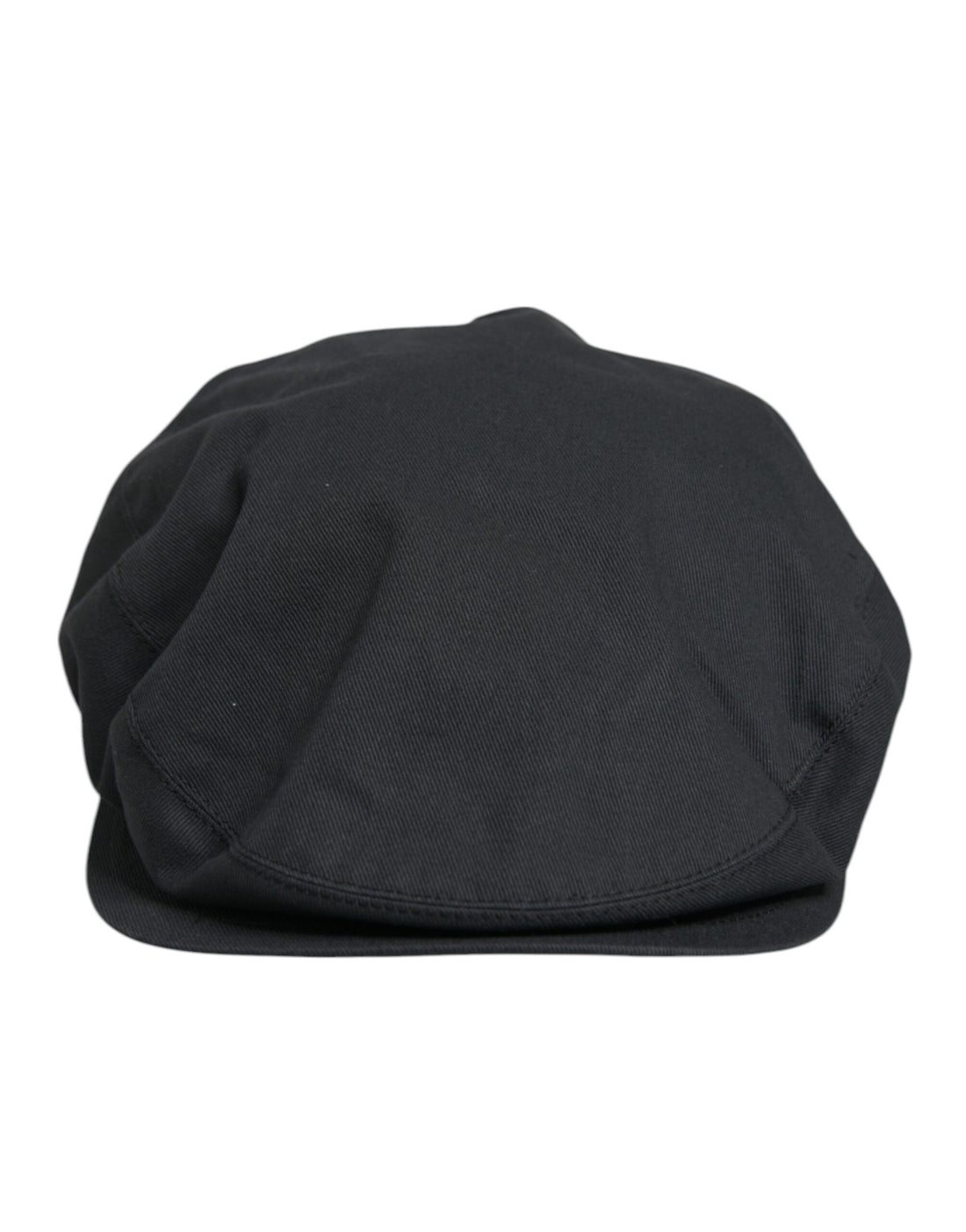 Dolce &amp;amp; Gabbana Black Cotton Newsboy Capello Cabbie Hat
