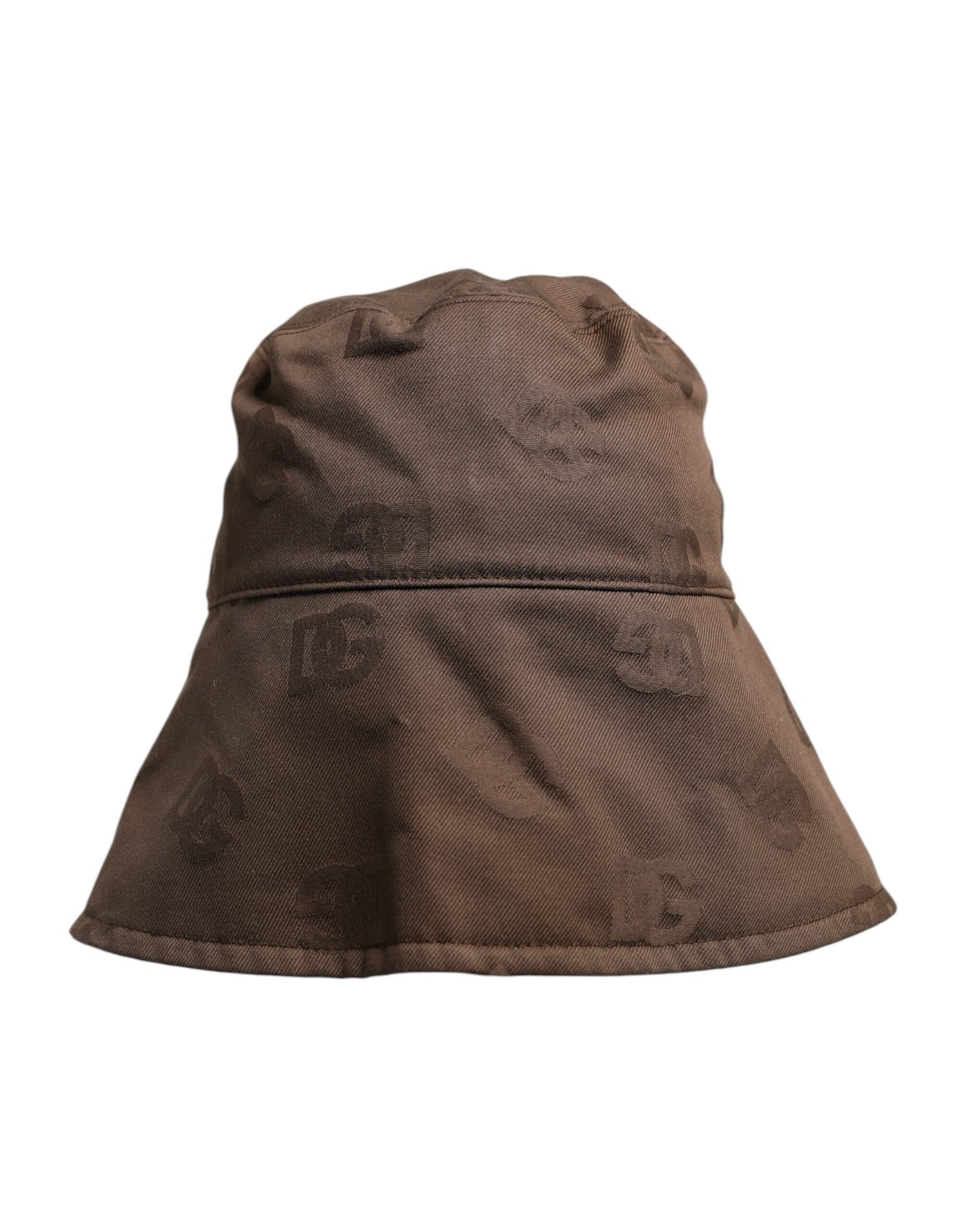Dolce &amp;amp; Gabbana Brun Logotyp Monogram Bomull Bucket Cap