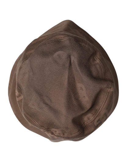 Dolce &amp;amp; Gabbana Brun Logotyp Monogram Bomull Bucket Cap
