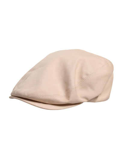 Dolce &amp;amp; Gabbana Beige Cotton Newsboy Capello Cabbie Hat